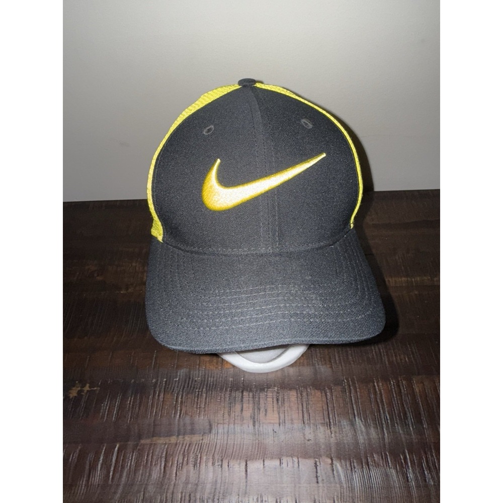 Nike Y2K NEW Black Neon‎ Green Youth One Size Fitted Hat Mesh - Picture 2 of 7